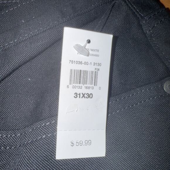 Gap Denim Jeans Men's 31x30 Black Mid Rise Straight Leg New With Tags! - Picture 4 of 8